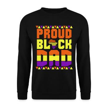 Pride Black Father African Father Africa - Unisex Sweatshirt - black - Front - Alina (178cm) & Michal (187cm)