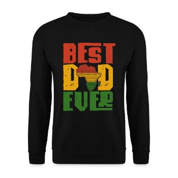Meilleur père noir fier père africain - Sweat-shirt Unisexe - noir - Devant - Alina (178cm) & Michal (187cm)