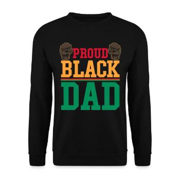 African Father Africa King Afro Pride - Unisex Sweatshirt - black - Front - Alina (178cm) & Michal (187cm)