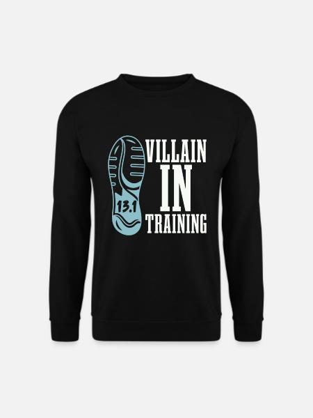 Half Marathon Villain In Training Marathon Runner - Unisex Sweatshirt - black