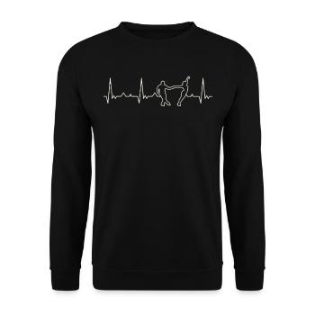 Dance Couple. Heart. Love. EKG. Pulse. Beat. - Unisex Sweatshirt - black - Front - Alina (178cm) & Michal (187cm)