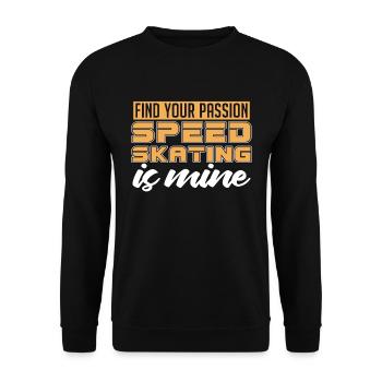 Speed Skating Find Your Passion Short Track Skate - Unisex Sweatshirt - black - Front - Alina (178cm) & Michal (187cm)