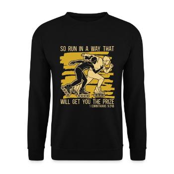 Speed Skating So Run In A Way That Loves Skating - Unisex Pullover - Schwarz - Vorne - Alina (178cm) & Michal (187cm)