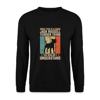 C’est un truc de Jack Russell Terrier - Sweat-shirt Unisexe - noir - Devant - Alina (178cm) & Michal (187cm)