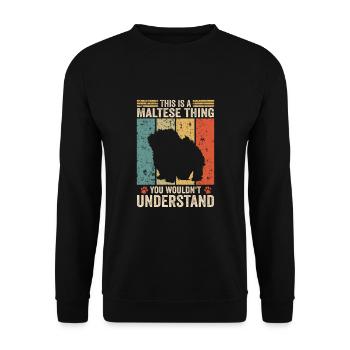 C’est une chose maltaise - Sweat-shirt Unisexe - noir - Devant - Alina (178cm) & Michal (187cm)