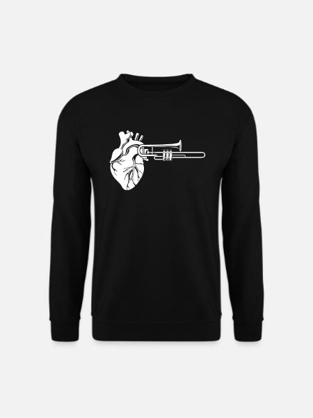 Spielmannszug Trombone Herz - Unisex Sweatshirt - black