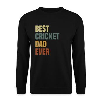 Cricket Dad Papa Player sport - Unisex Sweatshirt - black - Front - Alina (178cm) & Michal (187cm)