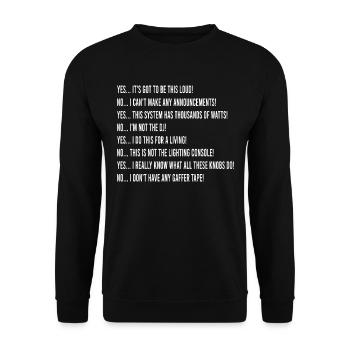 Sound Engineer Sound Engineering Music - Unisex Sweatshirt - black - Front - Alina (178cm) & Michal (187cm)