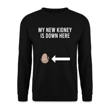 Neue Niere Transplantation Dialyse - Unisex Pullover - Schwarz - Vorne - Alina (178cm) & Michal (187cm)