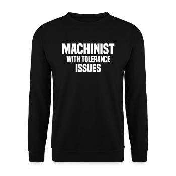 Problèmes de tolérance des mécaniciens du CNC - Sweat-shirt Unisexe - noir - Devant - Alina (178cm) & Michal (187cm)