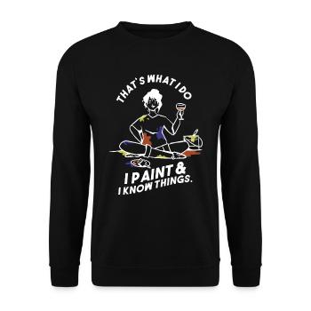 Painting Art Painter Artist Art - Unisex Sweatshirt - black - Front - Alina (178cm) & Michal (187cm)