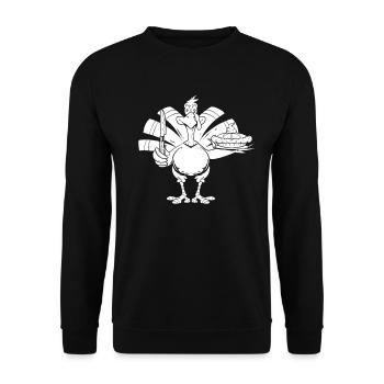 Thanksgiving - Unisex Sweatshirt - black - Front - Alina (178cm) & Michal (187cm)
