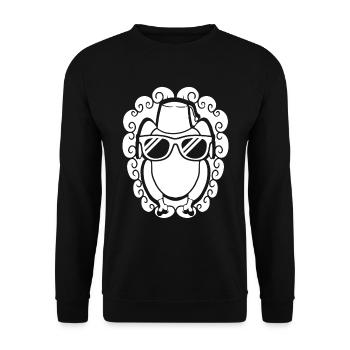 Thanksgiving Sunglasses - Unisex Sweatshirt - black - Front - Alina (178cm) & Michal (187cm)