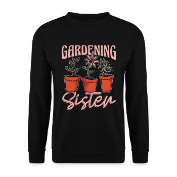 Hobby Jardinier Jardinier Jardinier Sœur - Sweat-shirt Unisexe - noir - Devant - Alina (178cm) & Michal (187cm)