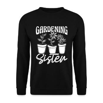 Hobby Jardinier Jardinier Jardinier Sœur - Sweat-shirt Unisexe - noir - Devant - Alina (178cm) & Michal (187cm)