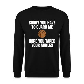 Basketball Tall Player Sports - Unisex Pullover - Schwarz - Vorne - Alina (178cm) & Michal (187cm)