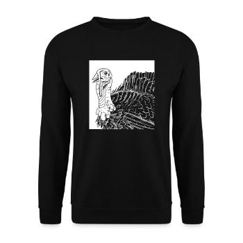 Thanksgiving Poster - Unisex Pullover - Schwarz - Vorne - Alina (178cm) & Michal (187cm)