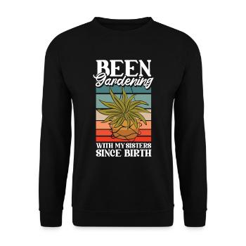 Hobby Jardinier Jardinier Jardinier Sœur - Sweat-shirt Unisexe - noir - Devant - Alina (178cm) & Michal (187cm)
