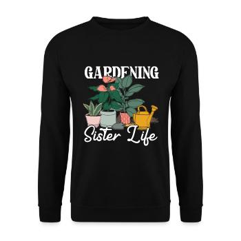 Hobby Jardinier Jardinier Jardinier Sœur - Sweat-shirt Unisexe - noir - Devant - Alina (178cm) & Michal (187cm)