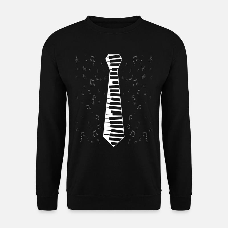 Piano Piano Cravate Partition Pianiste - Sweat-shirt Unisexe - noir