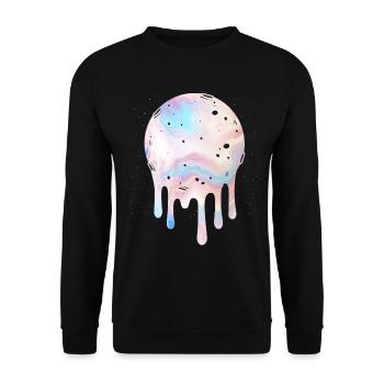 Mond Kawaii Hexe Pastell Goth - Unisex Pullover - Schwarz - Vorne - Alina (178cm) & Michal (187cm)