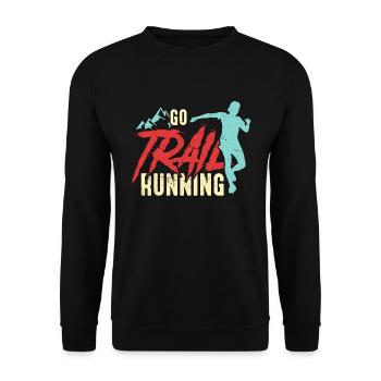 Trail Running Go Trail Running Marathoner Training - Sweat-shirt Unisexe - noir - Devant - Alina (178cm) & Michal (187cm)