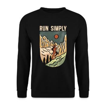 Trail Running Run Simply Ultra Running Trail Race - Sweat-shirt Unisexe - noir - Devant - Alina (178cm) & Michal (187cm)