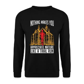 Trail running Rien ne fait de vous des athlètes de randonnée - Sweat-shirt Unisexe - noir - Devant - Alina (178cm) & Michal (187cm)