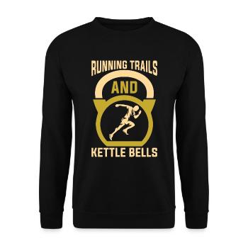 Running Trails And Athletes Training Trail Running - Unisex Sweatshirt - black - Front - Alina (178cm) & Michal (187cm)