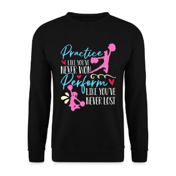 Pratique du cheerleading comme vous n’avez jamais applaudi - Sweat-shirt Unisexe - noir - Devant - Alina (178cm) & Michal (187cm)