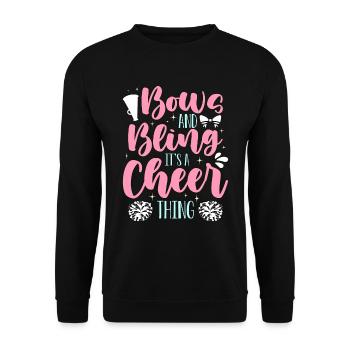 Cheerleading s’incline et bling c’est une acclamation - Sweat-shirt Unisexe - noir - Devant - Alina (178cm) & Michal (187cm)