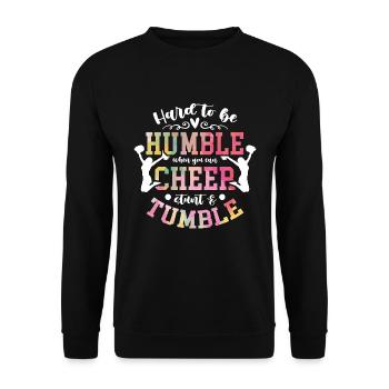 Cheerleading difficile d’être humble quand vous encouragez - Sweat-shirt Unisexe - noir - Devant - Alina (178cm) & Michal (187cm)