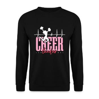 Cheerleading Cheerleader Cheer Squad Cheering - Unisex Sweatshirt - black - Front - Alina (178cm) & Michal (187cm)