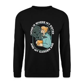 Hobby Jardinier Jardinier Jardinier Sœur - Sweat-shirt Unisexe - noir - Devant - Alina (178cm) & Michal (187cm)
