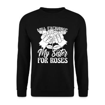 Hobby Gardener Garden Roses Horticultural Sister - Unisex Sweatshirt - black - Front - Alina (178cm) & Michal (187cm)