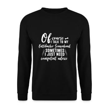 Bien sûr, je parle avec mon Entlebucher Sennenhund - Sweat-shirt Unisexe - noir - Devant - Alina (178cm) & Michal (187cm)