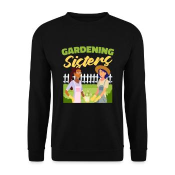 Hobby Jardinier Jardinier Jardinier Sœur - Sweat-shirt Unisexe - noir - Devant - Alina (178cm) & Michal (187cm)