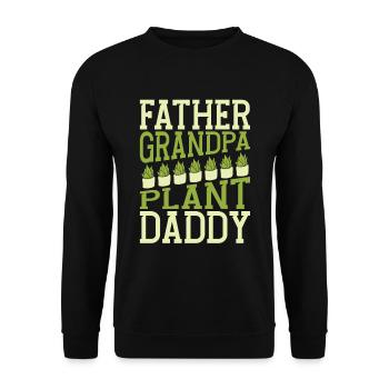 Hobbygärtner Garten Papa Gärtnerischer Opa - Unisex Pullover - Schwarz - Vorne - Alina (178cm) & Michal (187cm)