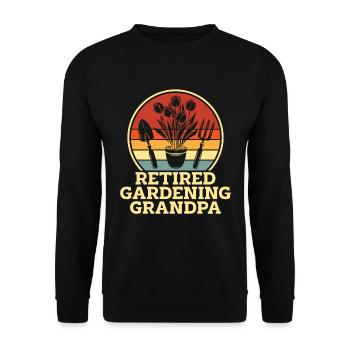 Hobby Gardener Garden Gardening Grandpa - Unisex Sweatshirt - black - Front - Alina (178cm) & Michal (187cm)