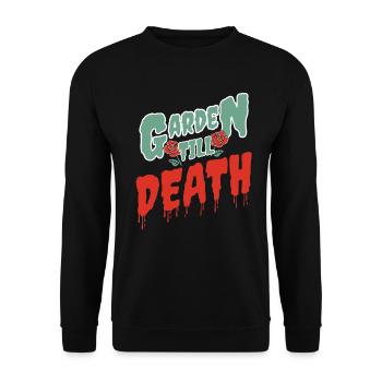 Hobby Gardener Garden Roses Gardening Grandpa - Unisex Sweatshirt - black - Front - Alina (178cm) & Michal (187cm)