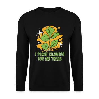 Hobby Gardener Garden Coriander - Unisex Sweatshirt - black - Front - Alina (178cm) & Michal (187cm)