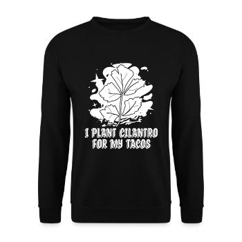 Hobby Gardener Garden Coriander - Unisex Sweatshirt - black - Front - Alina (178cm) & Michal (187cm)
