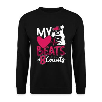 Cheerleading My Heart bat en 8 chefs d’accusation Cheering - Sweat-shirt Unisexe - noir - Devant - Alina (178cm) & Michal (187cm)