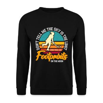 Field Hockey Don't Tell Me The Retro Floor Ball - Unisex Sweatshirt - black - Front - Alina (178cm) & Michal (187cm)