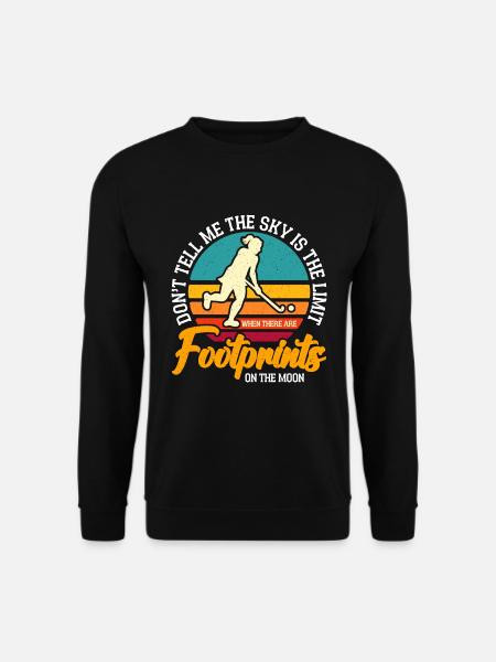 Field Hockey Don't Tell Me The Retro Floor Ball - Unisex Pullover - Schwarz