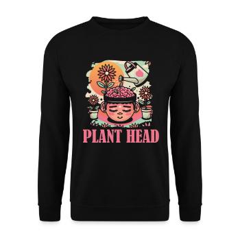 Hobbygärtner Garten Anlage Gartenkatze - Unisex Pullover - Schwarz - Vorne - Alina (178cm) & Michal (187cm)
