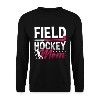 Field Hockey Mom Ice Hockey Team Loves Goalkeeper - Unisex Pullover - Schwarz - Vorne - Alina (178cm) & Michal (187cm)