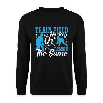 Field Hockey Train Field Hockey Insane Goalkeeper - Unisex Pullover - Schwarz - Vorne - Alina (178cm) & Michal (187cm)