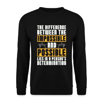 High Jump The Difference Between The Pole Vaulting - Unisex Pullover - Schwarz - Vorne - Alina (178cm) & Michal (187cm)