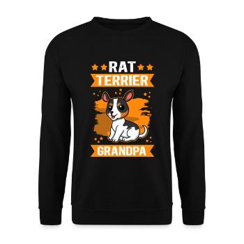 Rat Terrier Grandpa Hunde Hundebesitzer Geschenk - Unisex Pullover - Schwarz - Vorne - Alina (178cm) & Michal (187cm)